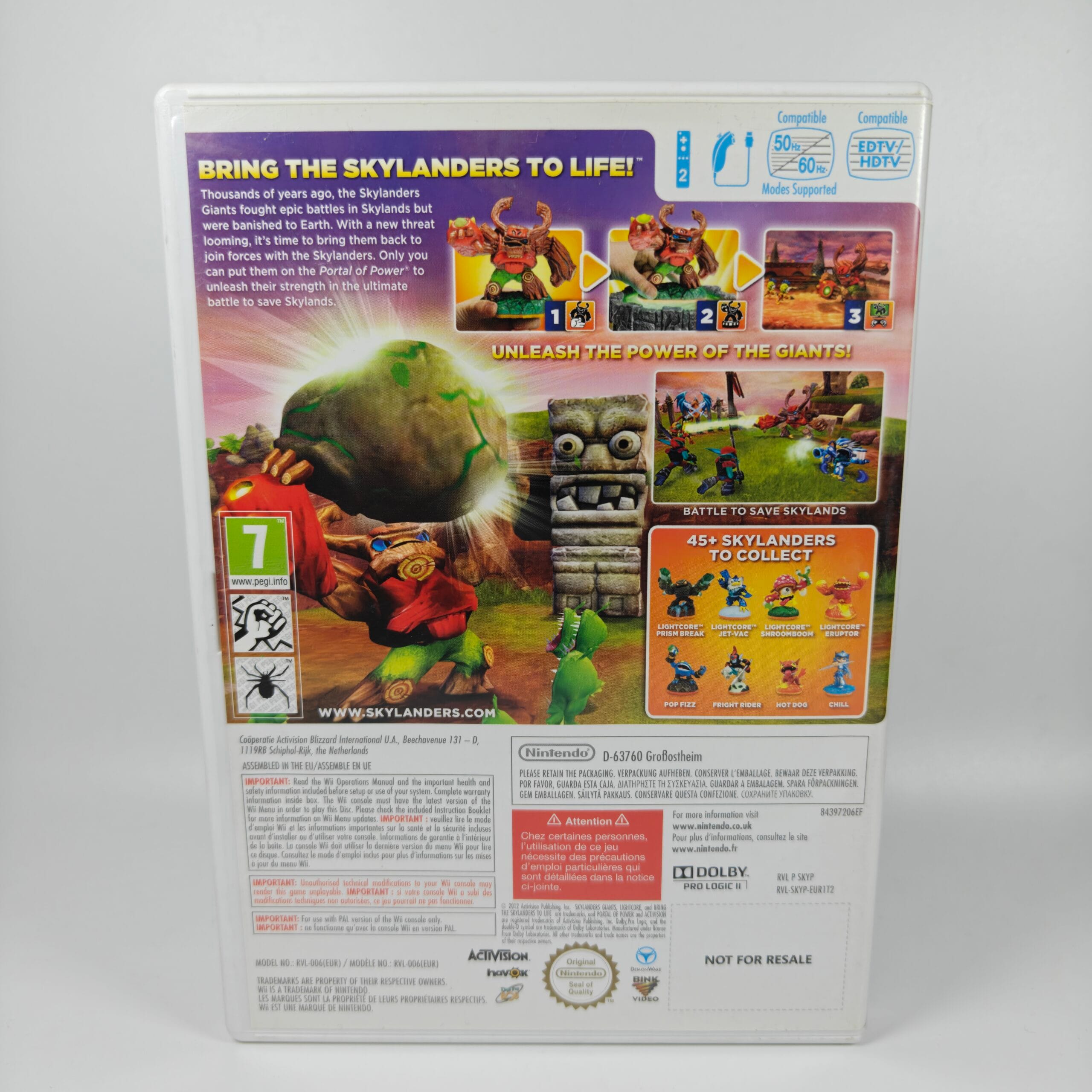 Skylanders Giants Wii achterkant kopen